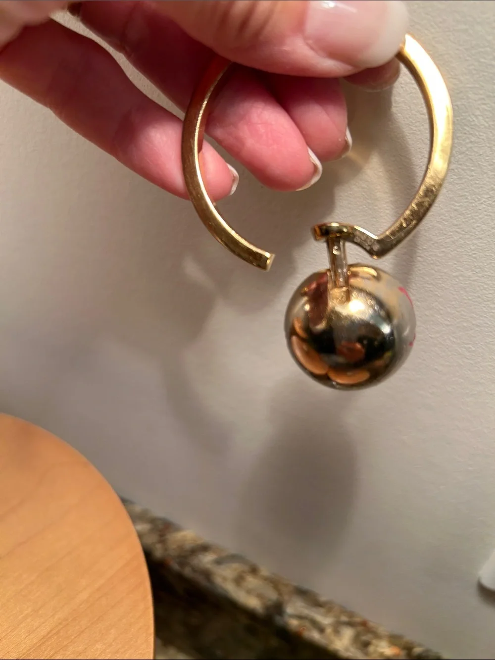 Louis Vuitton Gold and Red Monogram Keyring Charm